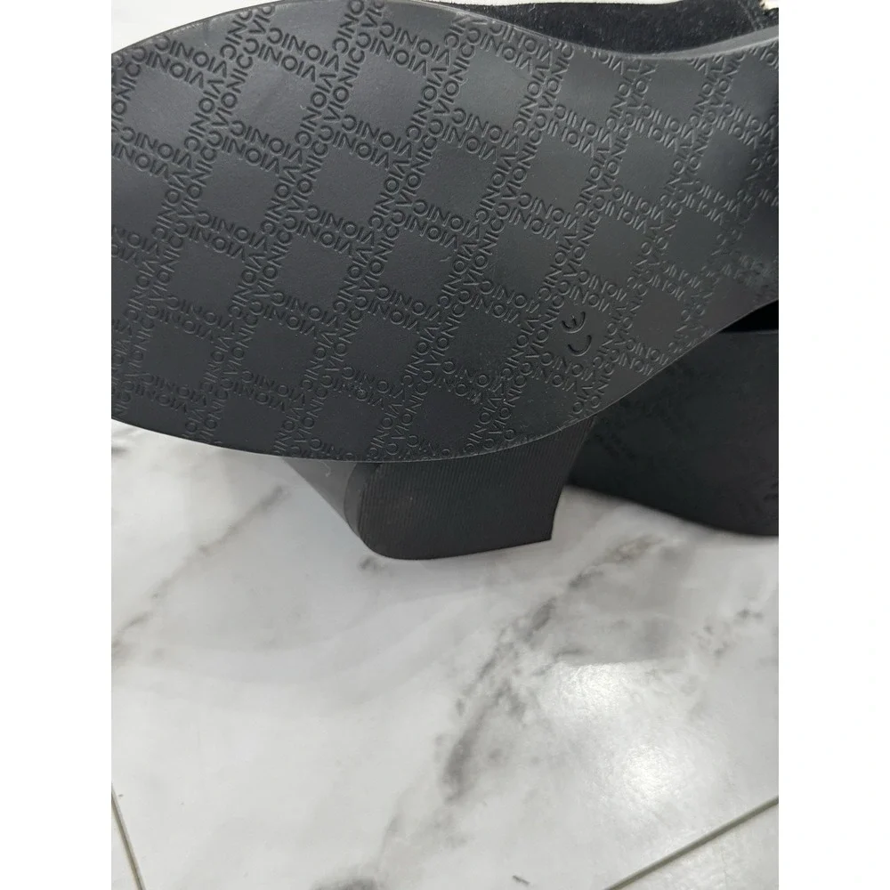 Vionic Zadie Ankle Boots Booties Shoes Womens Size 9 Black Suede Orthotic